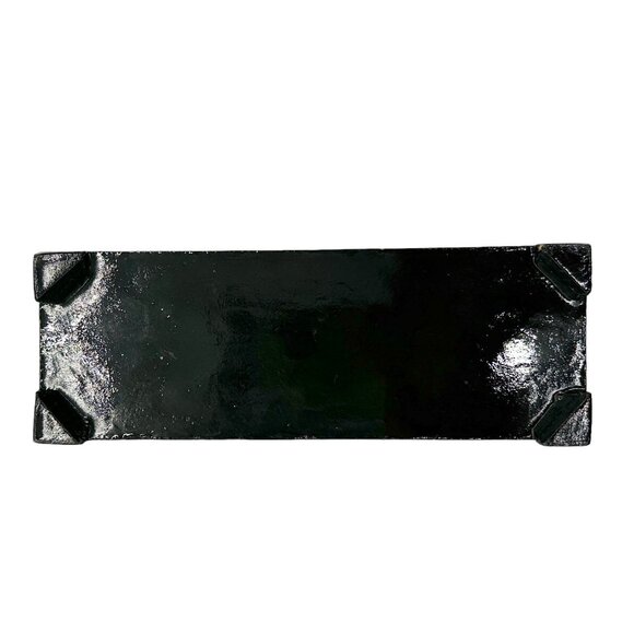 Vintage Russian Trinket Box Black Hand Painted Signed Boy Playing Flute EUC - Picture 3 of 9